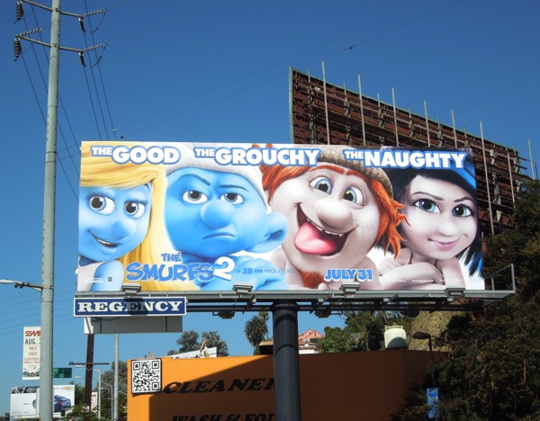 Smurfs 2 movie billboard